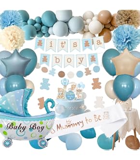 Boland Pappteller „Hello Boy“ – 6 Stück, 18 Cm Ø, In Blau/Weiß/Gold, Für Baby-Party & Geburt