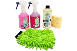 Tesvolution® Zestaw do pielęgnacji samochodu do Tesla Model 3 / Model Y 2017-2023 - edycja letnia - specjalnie do materiałów Tesla ze środkiem do czyszczenia felg i szamponem samochodowym