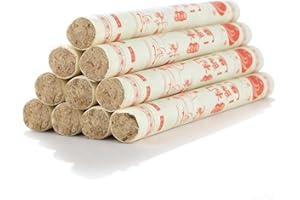 MRWIZMS Moxa Baton Armoise Sauvage de Nanyang (Puissance 3x), Moxa Baton d'Armoise Vieillis 3 Ans (5x Flavonoïdes), Moxa Broyée à la Pierr (Énergie Maximale), Moxa de Moxibustion Pratiques à Main (1,8 cm,B)