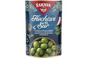 Sarasa 'HECHIZOS DEL SUR' SARASA - SABROSAS ACEITUNAS ALIÑADAS CON RECETAS TRADICIONALES (PESO NETO 4200g (PESO ESCURRIDO 2500), 1 LATA)