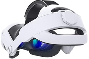 Kuject Sangle de tête confortable pour Quest 3, Elite sangle de rechange avec charnière réglable et support de tête élargi, accessoires de réalité virtuelle, sangle amovible pour étui de transport
