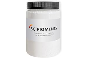 SC Pigments® Ref: Color Blanco 00 · Pigmento colorante Blanco Dióxido de Titanio (TiO2) para cemento, mortero, hormigón, yeso, cal. Serra Ciments ® Peso: ±800 g.