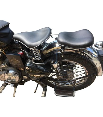 Thomletha Black Motorcycle Solo Seat With Base & Springs – Replacement For Honda Shadow Spirit VT 1100 / 750 & Other Cruisers