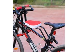 Honeyhouse Siege Velo Enfant Avant | Sécurité Siège de Vélo Avant avec Accoudoir et Pédale | Siège Avant Coussin de Selle pour Enfant de 2 à 6 Ans, Max 50KG