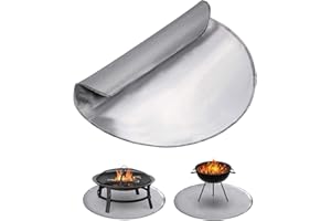 Jubor 36" Fire Pit Mat, Fireproof Mat for Decking BBQ, Waterproof Heat Resistant Mat Fire Pit Pad Protector for Outdoor Grass Backyard Patio