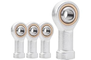 AGHOER 4 Stück Gelenkkopf, M6 Gelenklager Innengewinde, Gelenkkopflager, Uniballgelenk Kugelgelenk, Innen Gewinde Rechtsgewinde