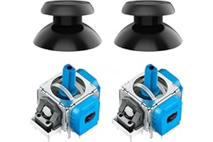 LONGYI TMR Elektromagnetische Joysticks für PS5 Controller, Anti Drift Präzise Stick Ersatz mit Langer Haltbarkeit, Inklusive Ergonomischer Thumbstick Kappen