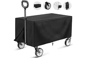 HOFTME Carrello pieghevole su ruote,100 kg capacità,copertura carrello da giardino pieghevole,copertura impermeabile