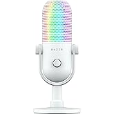 Razer Seiren V3 Chroma - RGB USB Mikrofon - Tap-to-Mute &ouml;zellikli S&uuml;perkardioid Kondenser Mikrofon (Reaktif Aydınlatma, Dijit