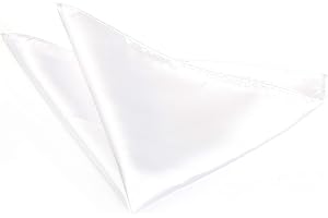 THE TIE COMPANY Satin Solid Colour Plain Polyester Pocket Square/Hanky/Handkerchief