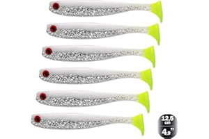 ‎NASTY BAIT Nasty Bait Gummifisch | 6,8 cm - 12,5 cm| Gummiköder| Kunstköder| Zanderköder, Hechtköder, Barschköder| UV aktive Modelle| flankende Aktion| 3D Augen|8 Farben | Aussparungen für Offsethaken