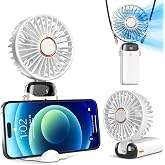 Koonie El Tipi Fan, 5 Hız, 8H Pil, 90&deg; Eğim, Şarj Edilebilir, Beyaz | Dijital ekran, 8 saatlik &ccedil;alışma s&uuml;resi, 90&deg; ayarlanabi