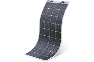 WUZECK 200W Flexibles Solarpanel 12V Monokristallines Solarpanel, Flexibel Solarmodul mit MC4 Solarkabel für 12V Batterien Boot Balkon, Photovoltaik Panel Solaranlage für Flachdach Ziegeldach