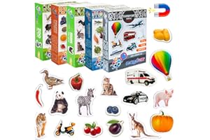 magdum Magnet frigo Enfant Ferme+Zoo+Fruit+Legume+Transport - 110 Grande Magnet Enfant - Frigo Jouet - Aimant frigo Enfant - Jouet Enfant 3 Ans - Jeu educatif - Emants magnetique -Animaux magnetiques