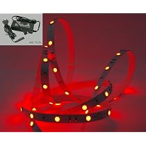 3m Roter LED-Streifen – 30 LED/m, IP20, Inkl. Netzteil & Hohlstecker-Buchse