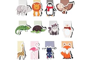 IOPHI 12 Pezzi Segnalibri Magnetici, Segnalibro Magnetici di Pagina, Clip di Pagina Colorati, Segnalibri Magnetiche Set, Segna Libri Marcatori di Pagina Magnetici per Scuola Lettura Studenti