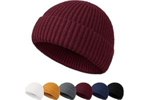 NEOLA Beanie Hat Men - Fisherman Beanie Trawler Beanie Knitted Cuffed Winter Hat Skullcap Gifts for Men UK