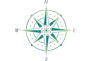 STENCIL COMPANY Kompass-Schablone – Wiederverwendbare Schablone mit nautischem Symbol, ideal für Papierprojekte, Scrapbook, Bullet-Tagebuch, Wände, Böden, Stoff, Möbel, Glas, Holz usw. Größe S