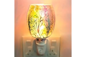 FOGAWA Plug in Wax Melt Burners Electric Wax Burner Glass Electric Oil Burner Fragrance Candle Wax Warmer Night Light Aroma Lamp for Home Office Bedroom Living Room Bathroom Decor Gifts - Forest