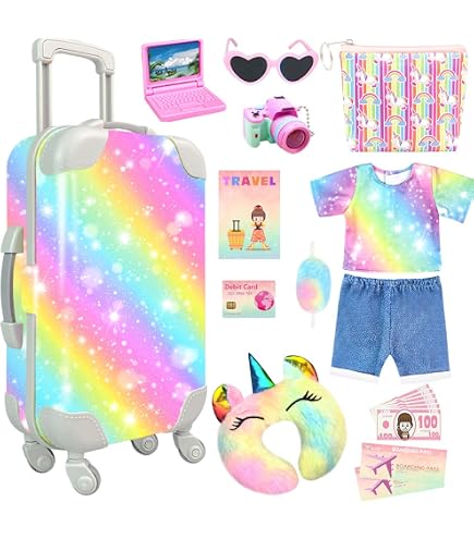 ZITA ELEMENT Puppen-Set – 5-teiliges Zubehör Für 45,7 Cm Puppen Mit Koffer, Kleidung, Schuhen & Mehr
