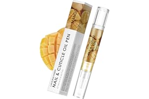 Lagunamoon Cuticle Oil Pen for Nail Care, 5ml Nail Oil Pen with Natural Ingredients to Moisturize and Nourish Dry Nails and Cuticles, Cuticle Oil to Prevent Nail Cracking and Hangnails, Mango
