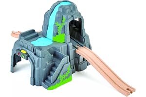 Hape E3739 Light and Sound Mountain Tunnel - Wooden Train Track Accessories