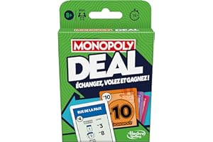 Monopoly Deal, Jeu de Cartes Rapide Inspiré du Jeu de Société Classique, Idée Cadeau d'anniversaire pour Garçons et Filles, Enfants et Familles, Dès 8 Ans