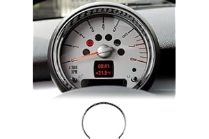 KUNGKIC Real Carbon Fiber Car speedometer frame cover Interior Trim for Mini Cooper Clubman R55 R56 R57 Accessories (Black)