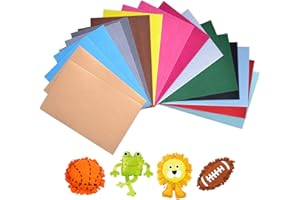 OLINNER 20Pcs Feltro Colorato 20x30cm Feltro in Fogli Non Tessuto Feltro Artigianale Morbido Feltro Tessuto e Pannolenci per Bambini Cucire Mestieri Stoffa di Cucito Bricolage Tessuto Patchwork/Colore Casuale