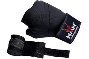 HMH Sports Martial arts Hand Wraps, Individually Wrapped around Fingers, Comes in Pair - Get One for Each Hand - Thumb Loops - inside Washable, Wrist Support, Muay thai Hand Wraps for Men and women