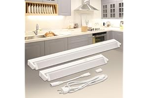 ‎MAX K O M F O R T max K O M F O R T LED Unterbauleuchte schwenkbar CCT 14W Küchenlampe mit Schalter Farbwechsel warmweiß neutralweiß kaltweiß 90cm Schrankbeleuchtung weiß SERA-L