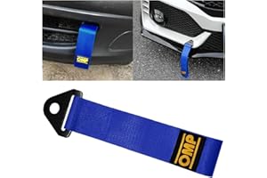 JNNJ 2 Pezzi Cinghia Di Traino Auto, Veicolo Di Emergenza Rimorchio Corda, Cinghia Di Traino Professionale per Rimorchio, Per Il Fissaggio Al Paraurti Posteriore Anteriore Dell'auto(Blu)