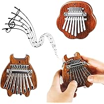 Kalimba Mini Piano A 8 Tasti - Strumento Musicale Portatile In Legno - Ideale Per Bambini E Principianti - Foto 5