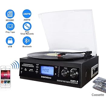 BW Mini Giradischi USB + Convertitore LP – Riproduce E Converte Vinili In MP3/WAV Su Scheda SD E Chiavetta - copertina