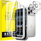 JETech Screen Protector for iPhone 17 Pro Max, 2+2 Units | With Camera Lens Protector, Clear HD Tempered Glass, Anti-Scratch
