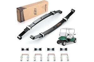 10L0L Kit di molle a 3 balestre per carrello da golf con boccole, manicotti e bulloni a U, compatibile con EZGO TXT Medalist 1995-2013, OEM # 70506-G01, 74135-G01, 74207-G01, 74207-G03 (2 confezioni)