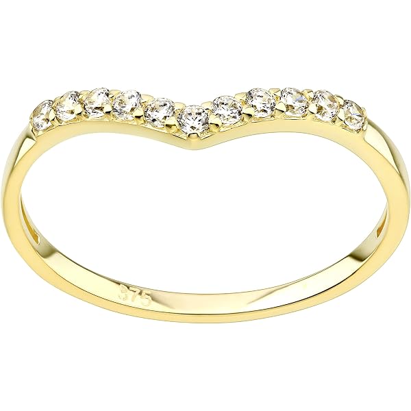 9ct Yellow Gold Simulated Ruby Heart Eternity Ring – UK Hallmarked, Sizes J-S, Round Cut