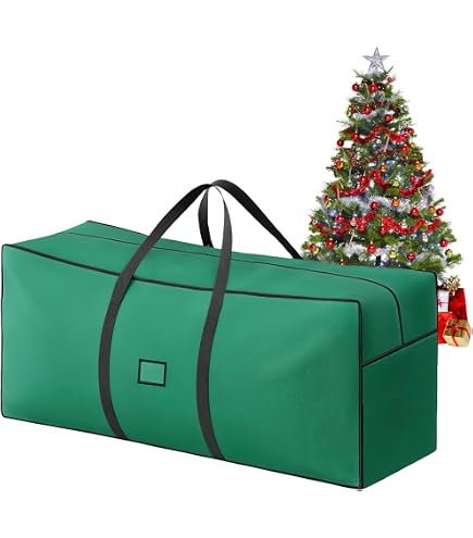 HIUOUIH Borsa Per Albero Di Natale 165 X 38 X 76 Cm Sacco Porta Custodia Per Alberi Fino A 270 Cm Antipolvere Impermeabile Sacca In Tessuto Oxford 600D Per Dell'Albero Natalizie Artificiale - 7