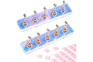 ANGNYA 2 Set Nail Stand ,Aurora Nail Holder for Painting Nail Stand for Press on with 96 Pcs Reusable Sticky Putty Nail Display Stand Nail Hand Practice Magnetic Nail Art Tools for Homes and Salons