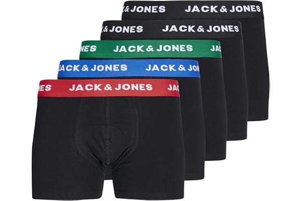 JACK & JONES pojkar Jachuey Trunks 5 Pack Noos Jnr Boxershorts (5-pack)