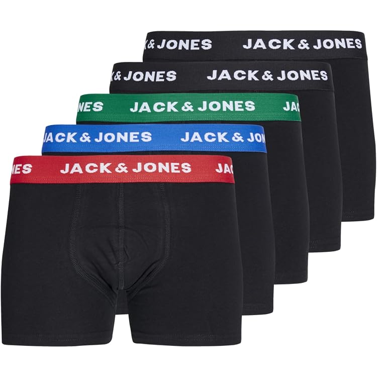 JACK & JONES Junior – Lot De Caleçons Boxers Garçon – 95% Coton Stretch