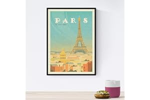 Nacnic 2. Paris foil vintage style. Poster city colors. Ad Paris 2 Size A3