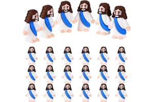 FOWAY 24 Jesus Figures Easter Decorations Christ Religious Savior Jesus Doll Creative Cute Jesus Toys Tiny Jesus Figure For Easter Egg Stuffers