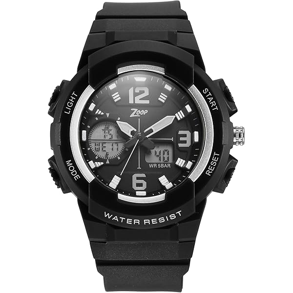 NichigoP　5色*4個計20体 Zoop Quartz Analog Digital Black Dial Black Plastic Strap Watch