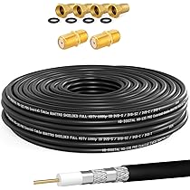 100m Koaxialkabel Sat Koax Kabel 135dB Digital Antennenkabel TV Koaxkabel Hdtv