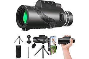 JOYEAK 80 * 100 High Power Monocular Telescope, BAK4 Prism & IPX7 Waterproof, Compact Lightweight for Bird Watching/Hiking/Travel