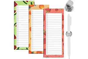 JETOP Magnetic Shopping List Pad for Fridge 3 Pack Magnetic Notepad for Fridge with Pen & Magnetic Pen Holder 150 Tear Off Sheets Magnetic To Do List for Fridge Magnet Notepad Grocery List