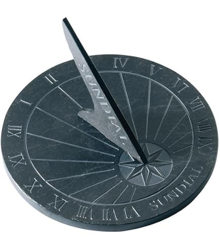 Meridiana Da Tavolo Esschert Design - In Ghisa Marrone Rossastro, Con Supporto, 39x32x25 Cm - Foto 8