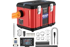 VELPAX Riscaldatore Diesel ad Aria, riscaldatore Diesel ad Aria da 8 kW 12 V, Tutto in Uno, Display LCD con Interruttore 12 V, per Camion, Autobus a Riscaldamento rapido, Camper, Barche ECC.