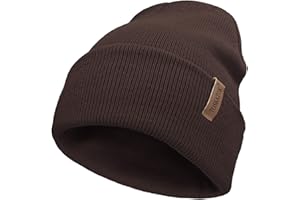 TOSKATOK Unisex Ladies Soft Feel Turn up or Slouch Knit Beanie Hat Warm Winter Woolly Hat